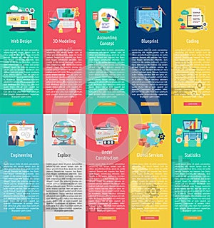 Creative Process Vertical Banner Concept