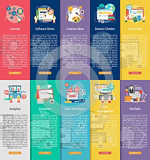 Creative Process Vertical Banner Concept