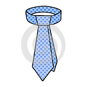A creative quirky comic book style cartoon neck tie