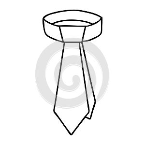 A creative quirky line drawing cartoon neck tie