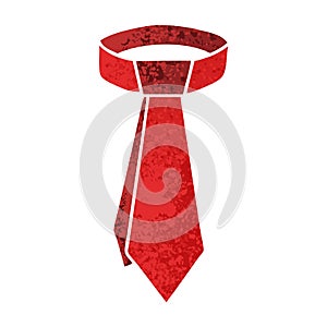 A creative quirky retro illustration style cartoon neck tie