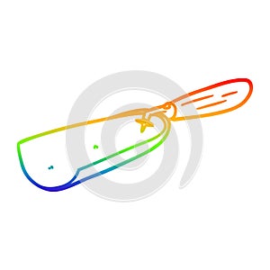 A creative rainbow gradient line drawing cartoon coal shovel