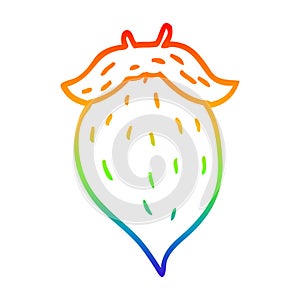 A creative rainbow gradient line drawing cartoon fake beard