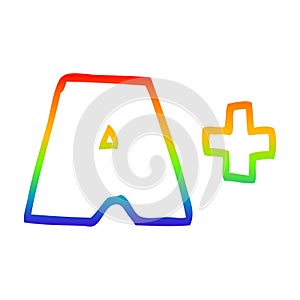 A creative rainbow gradient line drawing cartoon letter grades