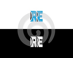 Creative RE Letter Initial Logo Icon Design