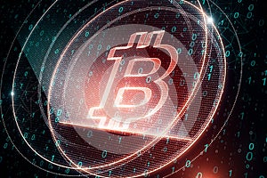 Creative red bitcoin wallpaper
