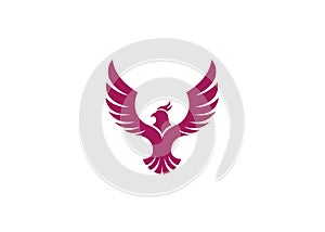 Creative Red Eagle Shield Logo