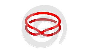Creative Red Infinity Circle Logo Symbol Design