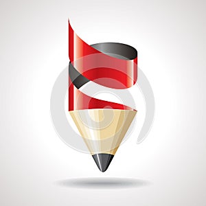 Creative red pencil