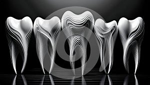 Creative representation of dental elements in