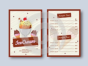 Creative Restaurant Menu Card design with front and back page vi