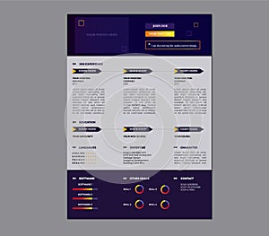 Creative Resume Template Design/Colorful Resume Template