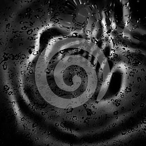 Abstract ater surface in black and white.