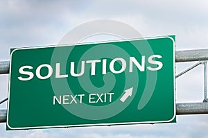 Creative Road Sign about Solutions