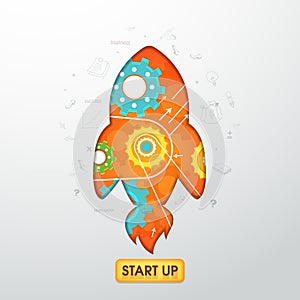 Creative rocket for Business Start Up.