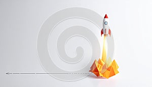 Creative Rocket Launch for Business Startup