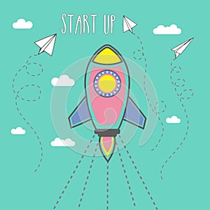 Creative rockets for Business Start Up.