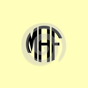 Creative Rounded Initial Letters MAF Logo photo