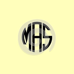 Creative Rounded Initial Letters MAS Logo