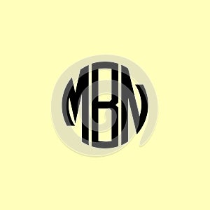 Creative Rounded Initial Letters MBN Logo