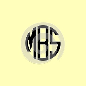 Creative Rounded Initial Letters MBS Logo