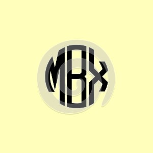 Creative Rounded Initial Letters MBX Logo