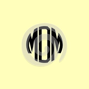 Creative Rounded Initial Letters MDM Logo