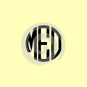 Creative Rounded Initial Letters MEO Logo