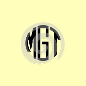 Creative Rounded Initial Letters MGT Logo