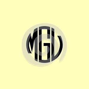 Creative Rounded Initial Letters MGV Logo