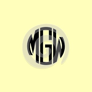 Creative Rounded Initial Letters MGV Logo