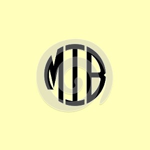 Creative Rounded Initial Letters MIB Logo photo