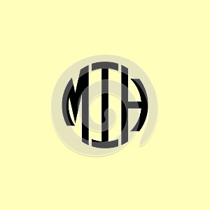 Creative Rounded Initial Letters MIH Logo