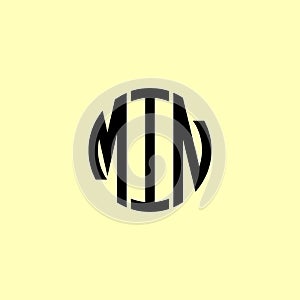 Creative Rounded Initial Letters MIN Logo