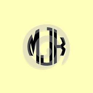 Creative Rounded Initial Letters MJJ Logo