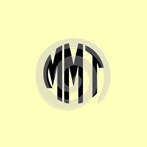 Creative Rounded Initial Letters MMT Logo photo
