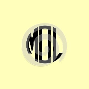 Creative Rounded Initial Letters MOL Logo