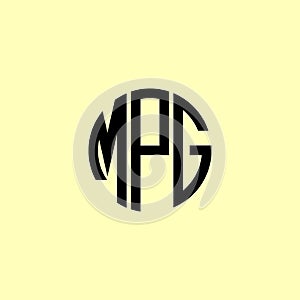 Creative Rounded Initial Letters MPG Logo photo