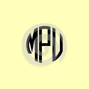 Creative Rounded Initial Letters MPU Logo
