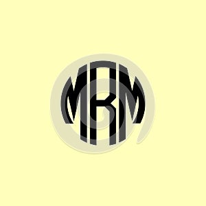 Creative Rounded Initial Letters MRM Logo