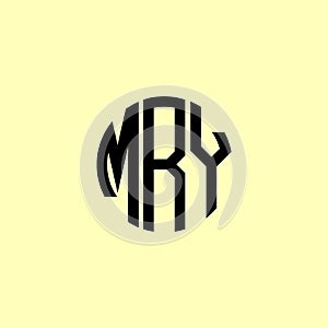 Creative Rounded Initial Letters MRY Logo