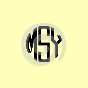 Creative Rounded Initial Letters MSY Logo photo