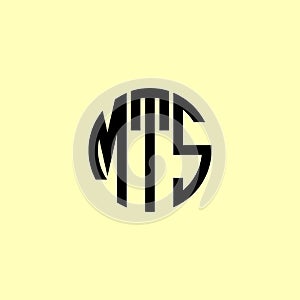 Creative Rounded Initial Letters MTS Logo photo
