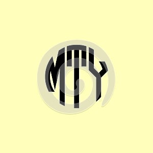 Creative Rounded Initial Letters MTY Logo photo