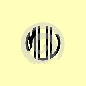 Creative Rounded Initial Letters MUV Logo photo