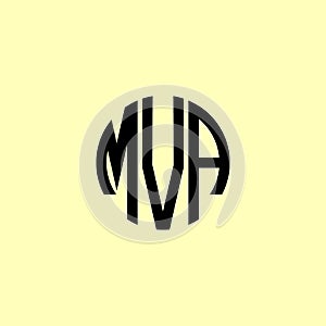 Creative Rounded Initial Letters MVA Logo photo
