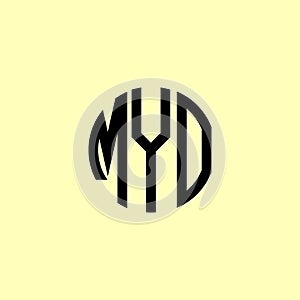 Creative Rounded Initial Letters MYO Logo