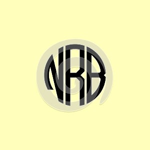 Creative Rounded Initial Letters NRB Logo photo