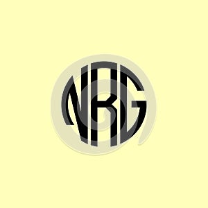 Creative Rounded Initial Letters NRG Logo