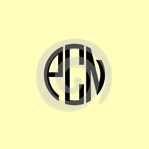 Creative Rounded Initial Letters PCN Logo photo